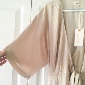 Cream Wrap Maxi Dress